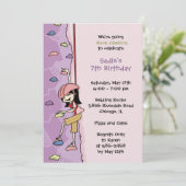 ロック登山招待状:黒髪誕生日 招待状 (スタンド正面)