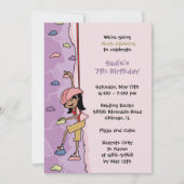 ロック登山招待状:黒髪誕生日 招待状 (正面)