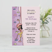 ロック登山招待状:黒髪誕生日 招待状 (スタンド正面)