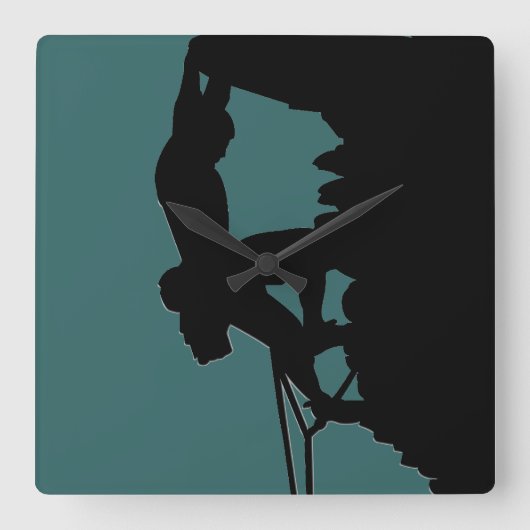 ロック登山時計 スクエア壁時計 (正面)