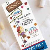 ロック登山水彩誕生日チケットパス 招待状