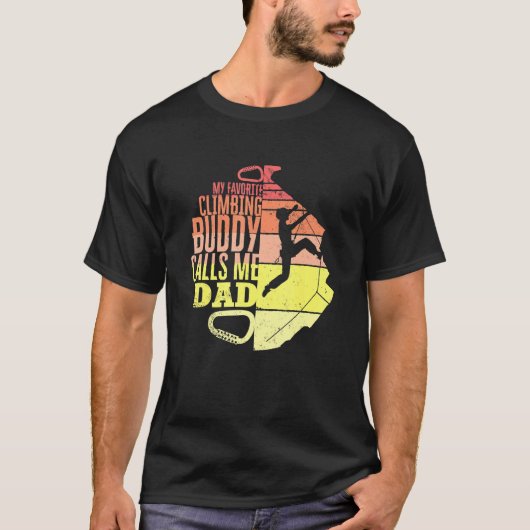 ロック登山登山家ボルダリングマイお気に入りのC Tシャツ (正面)