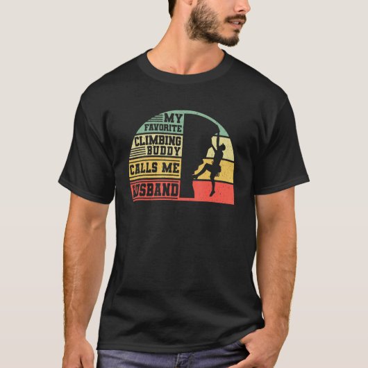 ロック登山登山家ボルダリングマイお気に入りのC Tシャツ (正面)