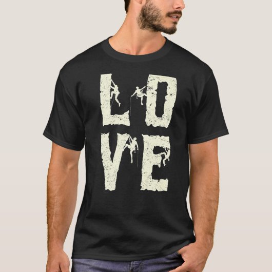 ロック登山登山家ボルダリングラブ Tシャツ (正面)