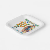 ロック登山誕生日ガールアドベンチャーレディ ペーパープレート (傾斜あり)