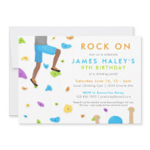 ロック登山誕生日パーティーの招待状 – Rock on!