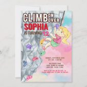 ロック登山誕生日パーティーの招待 招待状 (正面)