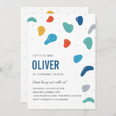 ロック登山誕生日パーティーの招待 招待状 (正面/裏面)