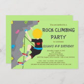 ロック登山誕生日パーティー 招待状 (正面/裏面)