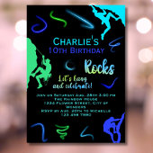 ロック登山誕生日招待状ボーイインドアパーティー 招待状