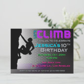 ロック登山誕生日招待状 – レッツクライム 招待状 (スタンド正面)