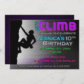 ロック登山誕生日招待状 – レッツクライム 招待状 (正面/裏面)