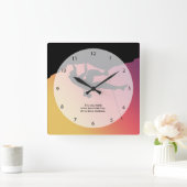 ロック登山 スクエア壁時計 (ホーム)