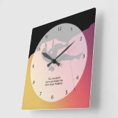 ロック登山 スクエア壁時計 (傾斜)