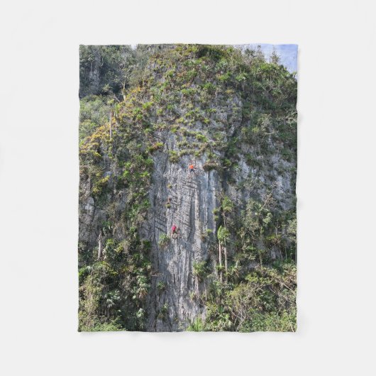 ロック登山 フリースブランケット (正面)