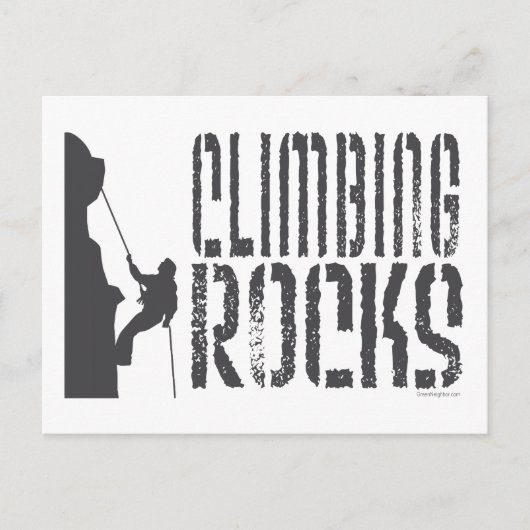 ロック登山 ポストカード (正面)