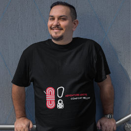 ロック登山：冒険の上、心地よいの下 Tシャツ