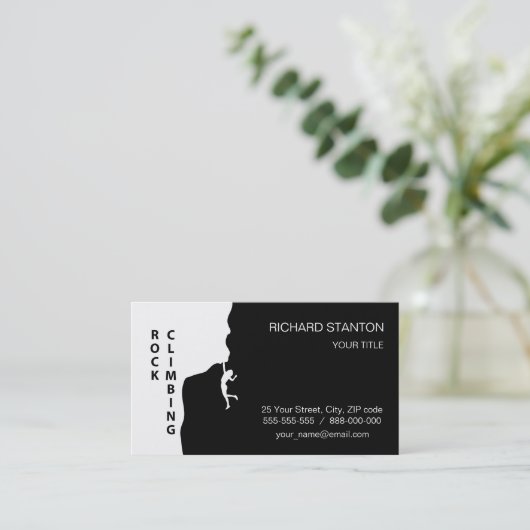 ロック登山 名刺 (スタンド正面)