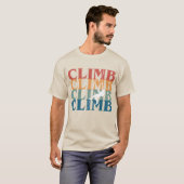 ロック登山Tシャツ、ボルダリングティー、 Tシャツ (正面フル)