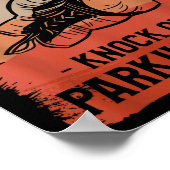 ロック着実なボクシングノックアウトパーキンソンズ認識度 ポスター (角)