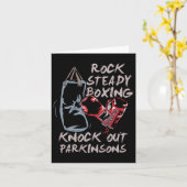 ロック着実なボクシングノックアウトパーキンソンズ カード (黄色い花)