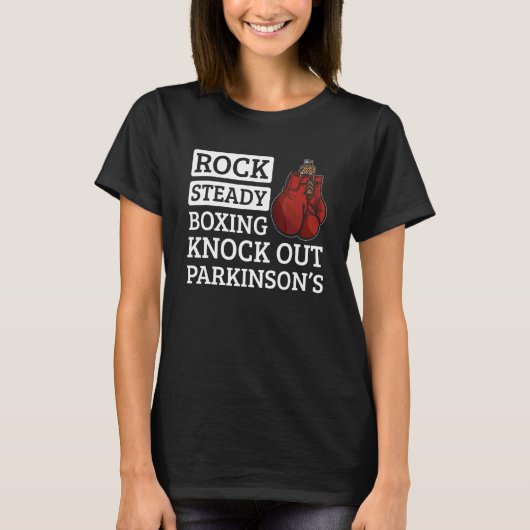ロック着実なボクシングノックアウトボクサー Tシャツ (正面)