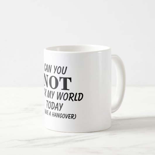 ロック私の世界おもしろいの二日酔い引用文 コーヒーマグカップ (正面右)