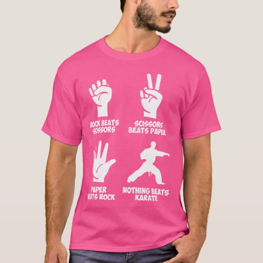ロック紙なしビート空手 Tシャツ (正面)