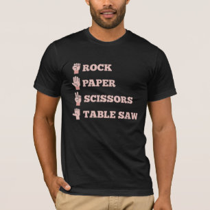 ロック紙はさみ台鋸おもしろい大工 Tシャツ