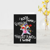 ロック紙はさみ喉パンチI勝ちユニコーンボックス カード (黄色い花)