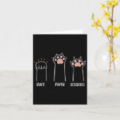 ロック紙はさみ肉可愛い猫動物ゲーム カード (黄色い花)