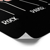 ロック紙はさみ肉可愛い猫動物ゲーム ポスター (角)