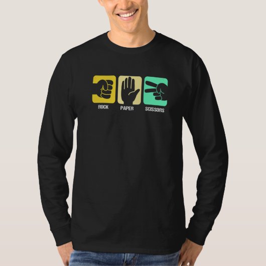 ロック紙はさみ Tシャツ (正面)