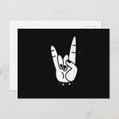 ロック素晴らしアンドロールハンドサイングラフィ動揺してック シーズンポストカード (正面/裏面)