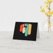 ロック素晴らし登山レトロマウンテンクライマーハイカー カード (黄色い花)