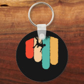 ロック素晴らし登山レトロマウンテンクライマーハイカー キーホルダー (正面)