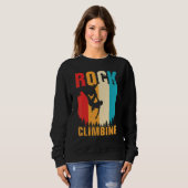 ロック素晴らし登山レトロマウンテンクライマーハイカー スウェットシャツ (正面フル)