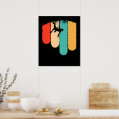 ロック素晴らし登山レトロマウンテンクライマーハイカー ポスター (キッチン)