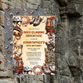 ロック素朴登山アドベンチャーバースデーパーティー 招待状