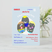 ロック絵を描ズ・コミュニティ・ハパーソナライズされたッシュタグ 招待状 (スタンド正面)