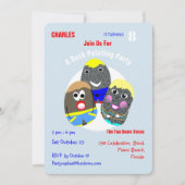 ロック絵を描ズ・コミュニティ・ハパーソナライズされたッシュタグ 招待状 (正面)