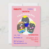 ロック絵を描ズ・コミュニティ・ハパーソナライズされたッシュタグ 招待状 (正面)