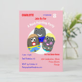 ロック絵を描ズ・コミュニティ・ハパーソナライズされたッシュタグ 招待状 (スタンド正面)