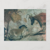 ロック絵画は馬と牛を示している， c.17000 B ポストカード (正面)