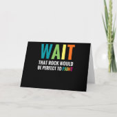 ロック絵画ズの待おもしろいち虹の芸術石画家 カード (正面)