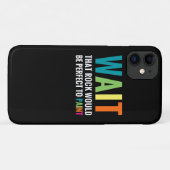 ロック絵画ズの待おもしろいち虹の芸術石画家 Case-Mate iPhoneケース (裏面(横))