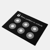 ロック解除するパターオタク系のンをおもしろいモダンクールす ドアマット (アングル)