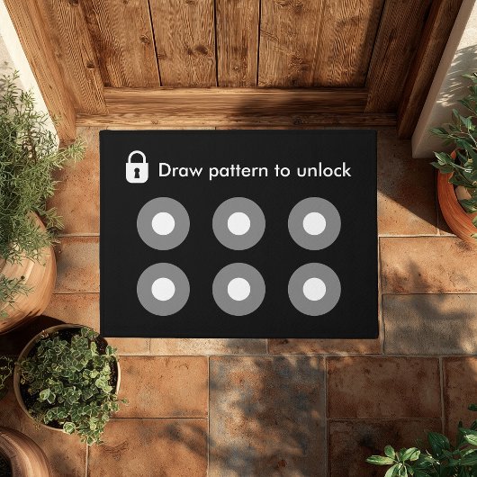 ロック解除するパターオタク系のンをおもしろいモダンクールす ドアマット