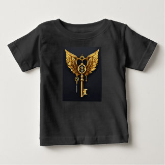 ロック解除の可素朴能:鍵Tシャツデザイン ベビーTシャツ