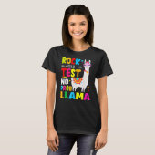 ロック試験先生試験日No Prob Llama Fo Tシャツ (正面フル)